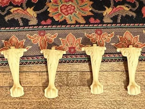 John Hodgson Artisan Dining Room Height 1-1/4” Ball And Claw Legs Dollhouse (4) - Picture 1 of 4
