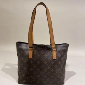 Louis Vuitton Monogram Cabas Piano Shoulder Tote Bag M51148 Brown Auth - F/S - Picture 1 of 20