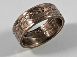 1927 Canada Confederation Commemorative Coin Ring – Handmade Canadian Jewelry – - Picture 1 of 9