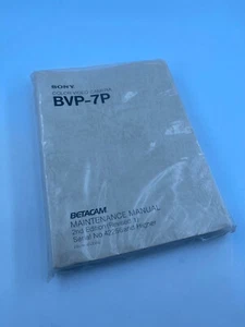 Sony Color Video Camera BVP-7P Maintenance Manuel 2nd Edition Rev1 - Picture 1 of 1
