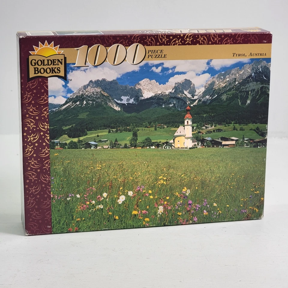 Golden Books Jigsaw Puzzle 1000 PC Bodensee Germany Scenic Tulips 1996 Complete