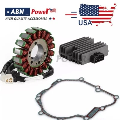 For Yamaha Yzf-R6S/R6 Magneto Stator + Rectifier Voltage + Gasket 2006 2008 2009 - Image 1 of 4
