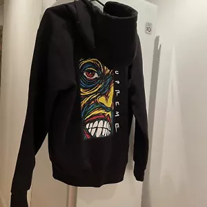 SUPREME Zip Up Hoodie Print x Black M - Picture 1 of 8