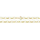 Boys 9Ct Gold 4Mm Lightweight Faceted Belcher Chain Necklace