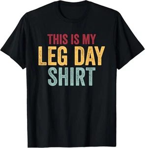 This is My Leg Day Shirt Vintage Funny Gym Weight Lifting Gift Unisex T-Shirt - Picture 1 of 3