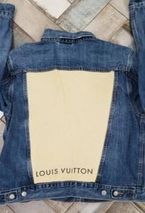 Giacca Levi's Premium Denim Big E riciclata con etichetta Maker taglia L donna - Foto 1 di 15