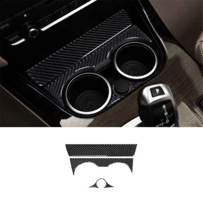 Cubierta portavasos central de fibra de carbono para BMW X3 F25 X4 F26 2011-2017 3 piezas Foto 1 de 4