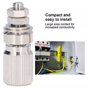 2PCS Binding Post Silver Alloy Contact No Insulation Power Grounding Terminal - Afbeelding 1 van 22