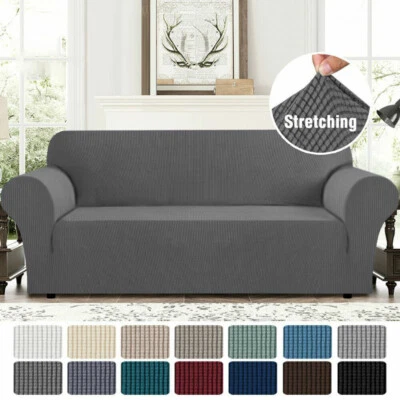 Stretch Couch Cover Sofa Cover Slip Cover Full Protect Thick Soft 1/2/3/4 Seater - image 1 of 4