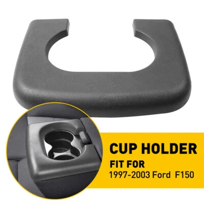 Fits Ford F150 1997-03 Center Console Cup Holder Pad Replacement Dark Grey Gray - Изображение 1 из 4