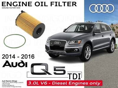 Filtro de aceite de motor original Audi Q5 (TDI) 2014-2016 Q5-059-198-405 Foto 1 de 2