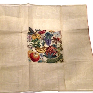 Fruit Vegetables Flowers Needlepoint Canvas Preworked You Finish Tapestry Large - Picture 1 of 7