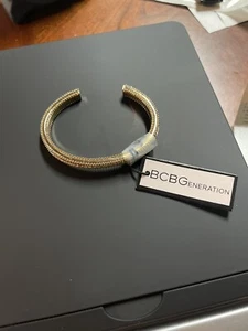 NWT BCBGeneration GOLD PLATED CUFF BRACELET $32 Retail - Picture 1 of 6