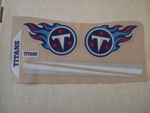 TENNESSEE TITANS FULL SIZE FOOTBALL HELMET DECALS W/STRIPE & BUMPERS Cover