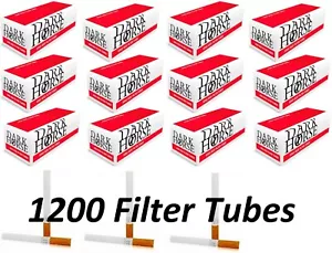 1200pcs Dark Horse Cigarette Tobacco Tubes Filter Plugs Brand New (12 x Pk100) - Photo 1 sur 2