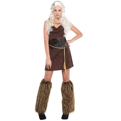 Gods & Goddesses Warrior Mini Dress Costume Women One Size Faux Vegan Leather - Image 1 of 4