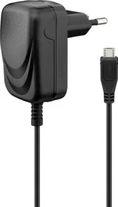 Micro USB-Ladegerät 1 A; Micro USB-Ladegerät 1 A, Schwarz, 1.5 m - Netzteil für - Bild 1 von 3