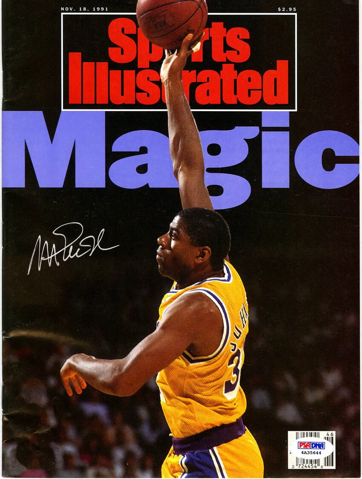 Magic Johnson SIGNED Full Sports Illustrated NL ITP Lakers PSA/DNA AUTOGRAPHED - Image 1 of 1