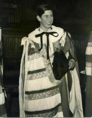 Cámara de los Lores Príncipe Carlos 1970 Doble Peso Original Estampada Foto Real Foto 1 de 2