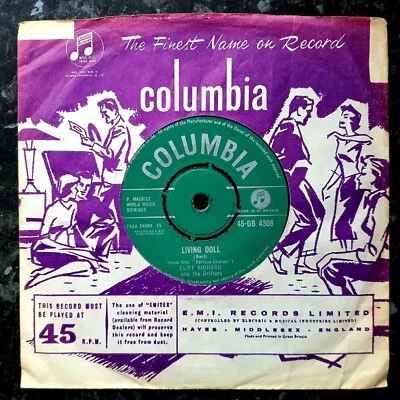 Cliff Richard - Living Doll / Apron Strings - Excellent Condition - 1959 7" - Image 1 of 2