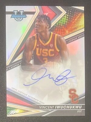 Vincent Iwuchukwu 2022-23 Bowman University Best Refractor AUTO - USC Trojans B - Image 1 of 2