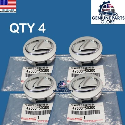 GENUINE OEM LEXUS RX350 RX450h ES350 ES300h IS250 IS350 WHEEL HUB CENTER CAP SET - Image 1 of 3