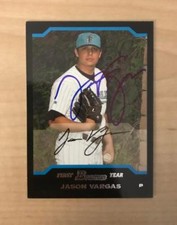 JASON VARGAS FLORIDA MARLINS SIGNED AUTOGRAPHED 2004 BOWMAN CARD #BDP97 W/COA