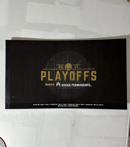 2017-18 Golden State Warriors Playoffs Full Ticket Stub Book Cover