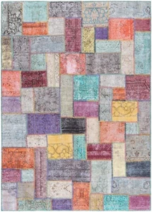 Patchwork Handgeknüpfter Perserteppich 247x175 cm-Orient,Carpet,Rug,Vintage - Bild 1 von 6