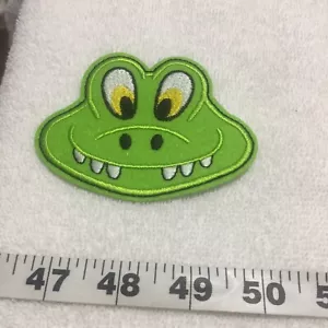 Alligator Crocodile Cartoon Baby Face Iron On Patch New - Picture 1 of 3