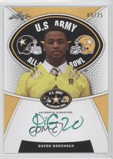 2014 Leaf US Army All-American Bowl Tour Green Ink /25 Davon Godchaux Auto