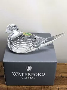 WATERFORD CRYSTAL COLOMBA fermacarte statuina animali del mondo collezione nuova con scatola - Foto 1 di 8