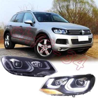 Para Volkswagen Touareg 2011-2015 Faros LED DHL Proyector Lente de haz 1 par Foto 1 de 4