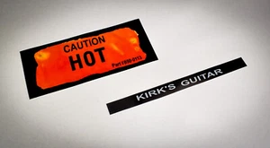 Kirk Hammett style 'Caution Hot' Sticker Decal Set For Metallica ESP KH-2 Guitar - Picture 1 of 1