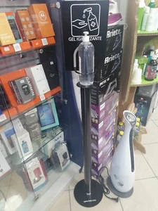 SUPPORTO colonna PORTA DISPENSER FLACONE GEL SAPONE mani nero o bianco offerta - Foto 1 di 3