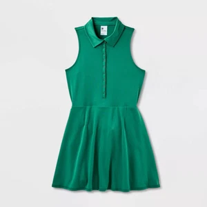 Women's Knit Polo Active Dress - All In Motion Dark Green M - Picture 1 of 1