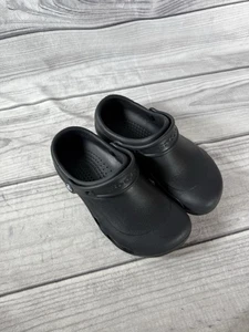Crocs Shoes Mens Sz 6 Womens Sz 8 Black Bistro Clog Cutout - Picture 1 of 9