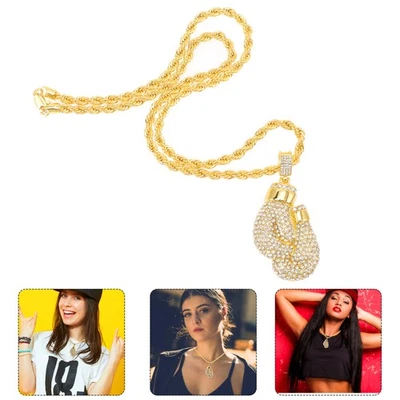  Boxhanschuhe Halskette Boxhandschuhe Boxkette Statement-Halskette - Bild 1 von 4