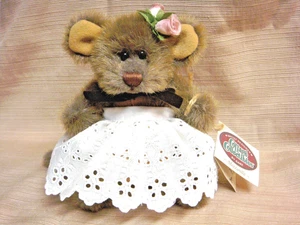 Adorable 6" MOZZARELLA MOUSE All Tags & Eyelet Dress by LORRAINE for GANZ 1996 - Picture 1 of 11