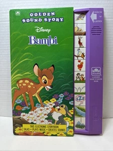 1991 Disney Bambi Golden Sound Story READ Tested Works Electronic Storybook - Picture 1 of 9