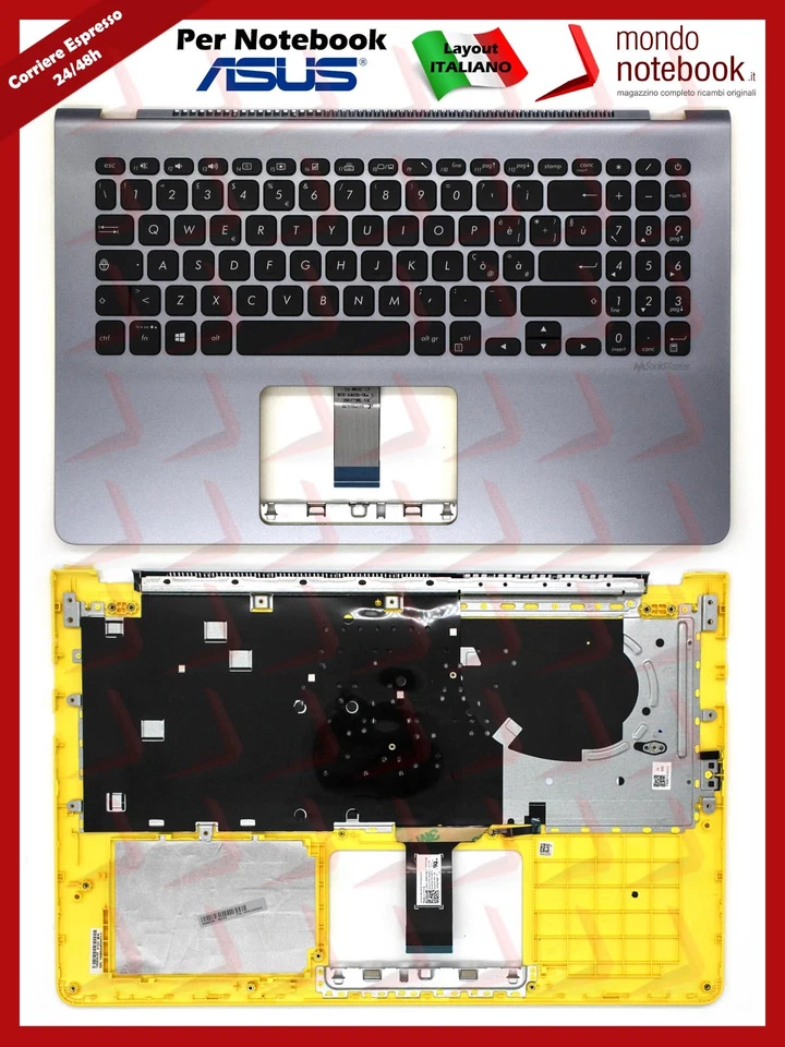 Italienische Tastatur Hinterleuchtet Top Computergehäuse Asus Vivo S15 X530 S530 - Bild 1 von 1