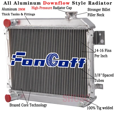 Aluminum 3 Row Radiator For 1979-1982 Toyota Corolla TE71 TE72 1.8L 1.6L L4 MT Foto 1 de 4