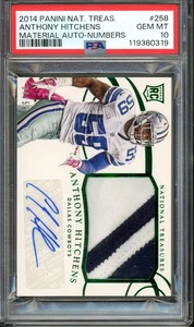 2014 Panini National Treasures Anthony Hitchens Gem MT PSA 10 RPA /59 POP 1 RC - Bild 1 von 2