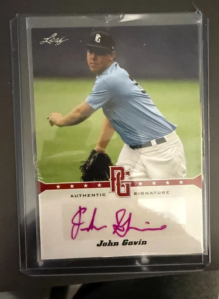 John Gavin 2013 Leaf Perfect Game Showcase Auto  #A-JG5 Serial #5/5 (AU, RC) - Image 1 of 2