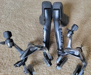 SRAM RED AXS RIM BRAKE levers with Red Aero Link Calipers NEW! - Picture 1 of 12