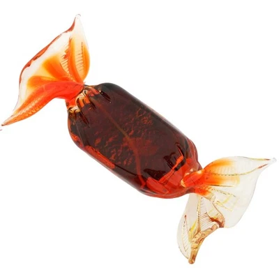 Glass Of Venice Murano Glass Candy - Red Silver Decorative Glass Ornament for Pa - Image 1 of 4