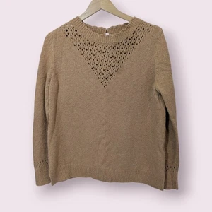Jersey FatFace Mujer Evelyn Slub Textura Camel Marrón Talla UK14 - Imagen 1 de 11