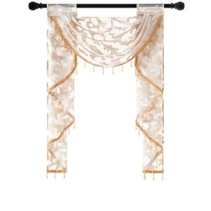 Window Valances for Living Room Two Swags Valance Window Treatment Waterfall ... - Picture 1 of 9