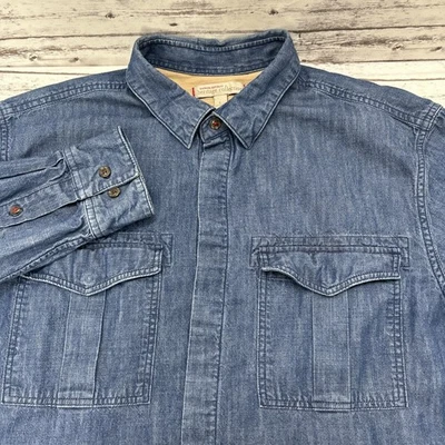 Banana Republic Heritage Collection Denim Shirt Men's Large Tailored Slim Blue - Image 1 of 4
