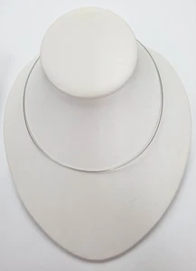 New 16 inch Sterling Silver Rhodium Plated Lobster Clasp Neck-Wire Necklace - Picture 1 of 4